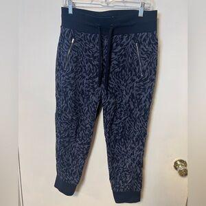Athleta Trekkie North Printed Crop 23” Joggers Navy